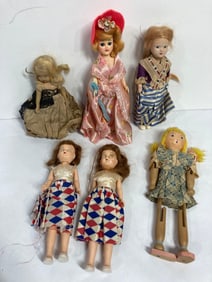 SLEEPY EYE AND WOODEN DOLLS