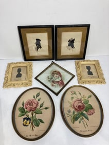 19TH CENTURY SILHOUETTES AND PRINTS