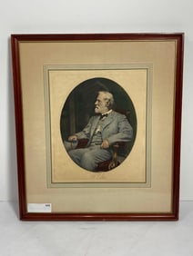 ROBERT E LEE FRAMED LITHO