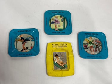 RISQUE ADVERTISING ASHTRAYS