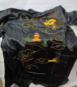 INTRICATELY DECORATED GEISHA ROBE AND BOOTS