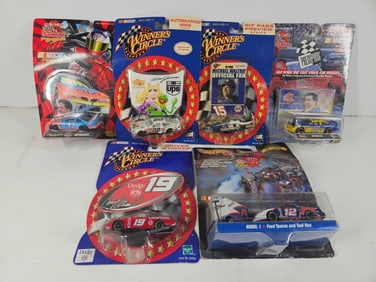 WINNERS CIRCLE AND NASCAR RACE CARS