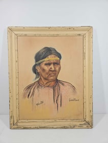 ORIGINAL LOUIS MORRIS CHALK DRAWING