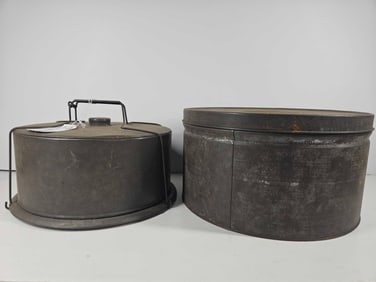 TIN CAKE CARRIER AND PIE KEEPER