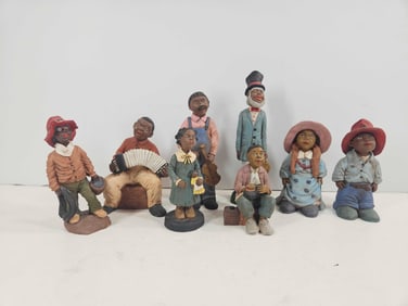 HAND PAINTED AFRICAN AMERICAN FIGURES