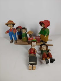 WOODEN FOLK ART PEOPLE