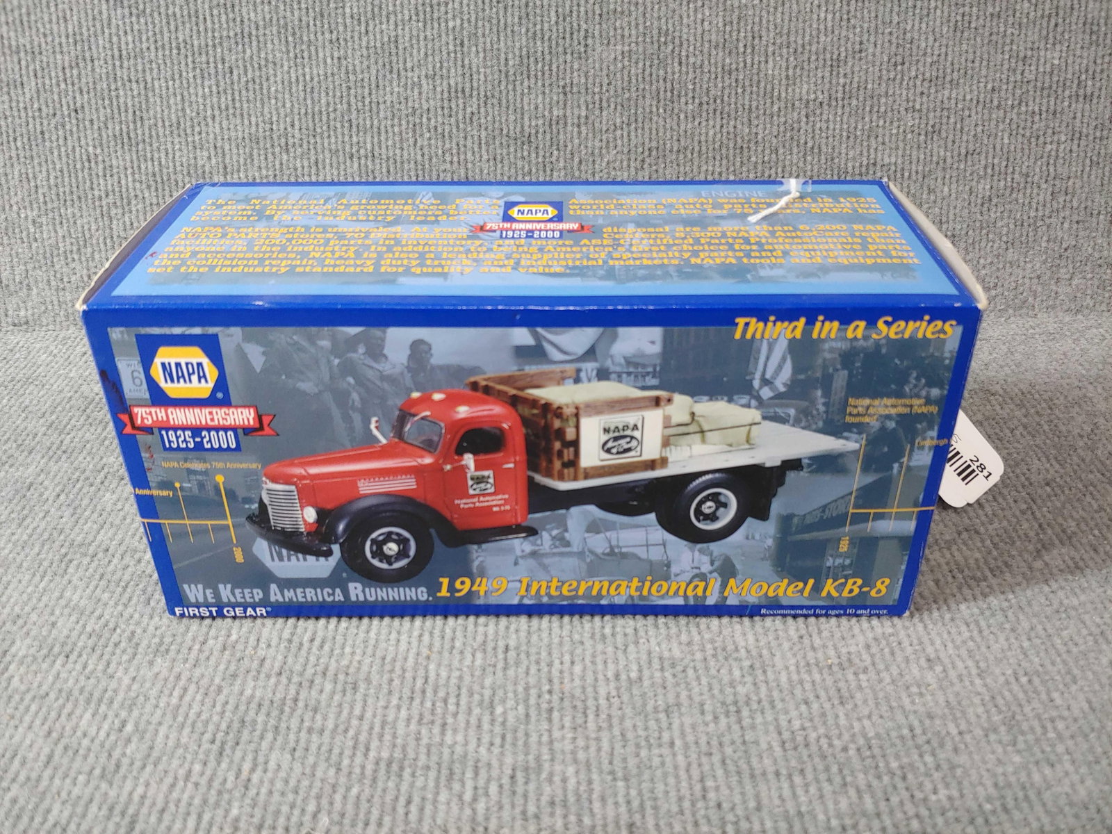 NAPA 75TH ANN 1949 INTERNATIONAL MODEL KB 8: FIRST GEAR, THIRD IN A SERIES. 1/16TH SCALE