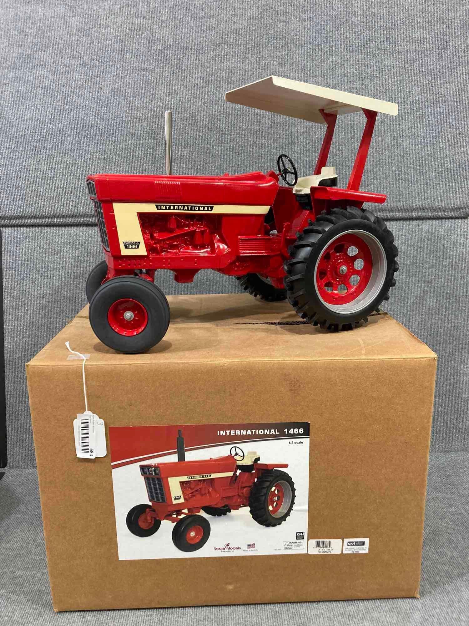Custom International 1466 Farmall 1/8 scale tractor w/canopy (1 of 5)