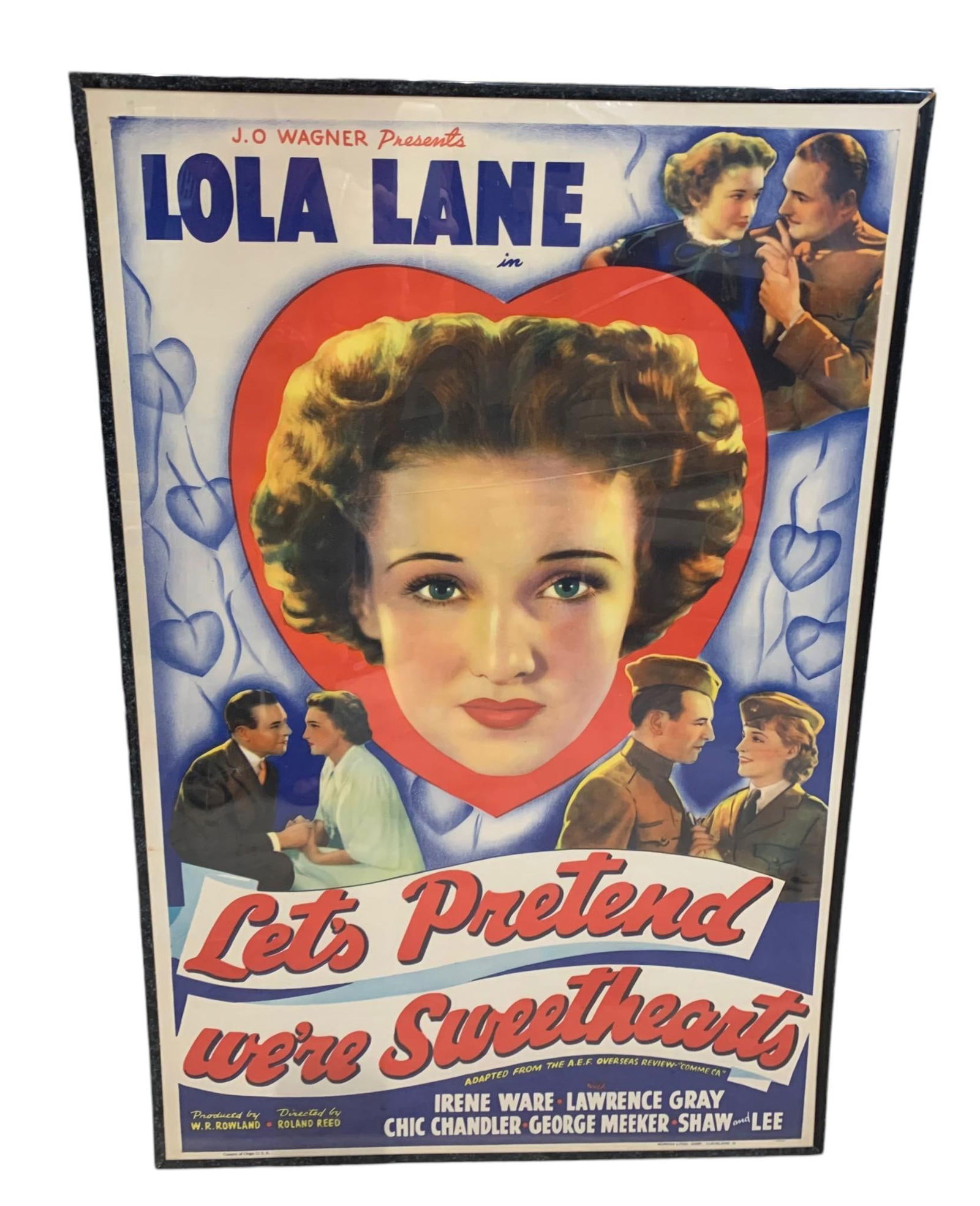 1930's Lola Lane Movie Theatre "Let's Pretend We're Sweethearts" Lobby Poster (1 of 6)
