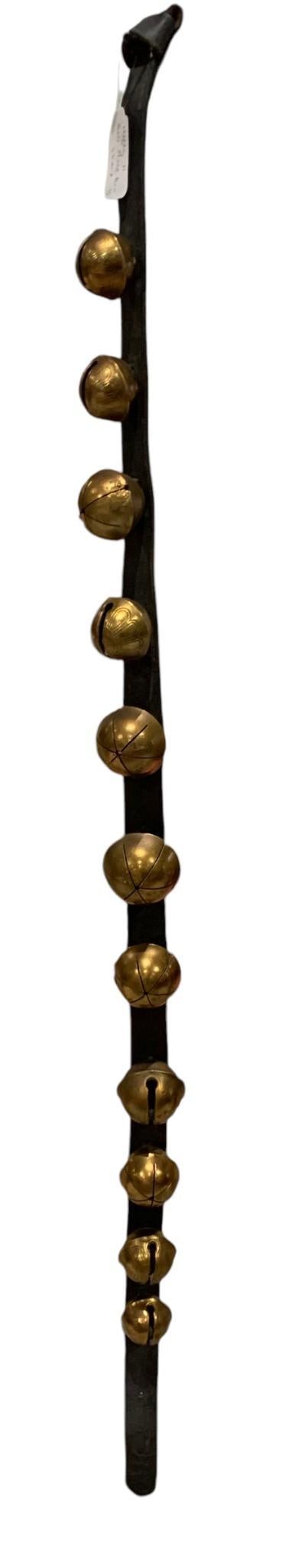 Outstanding 11 Cast Brass Graduated Bell Musical Sleigh Bells Strand (1 of 5)