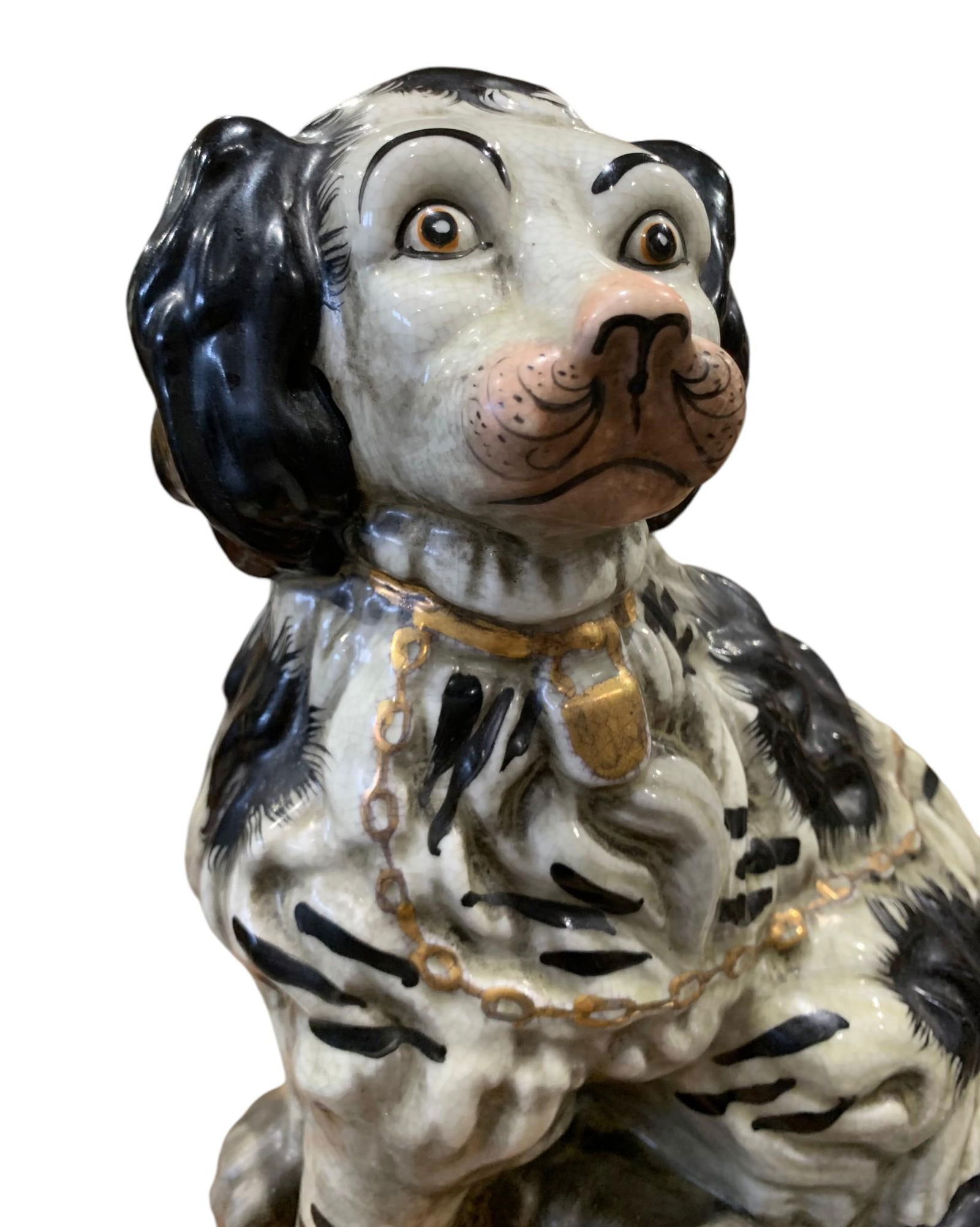 Large 10 1/2?? English Staffordshire Style Dog Statue (1 of 7)