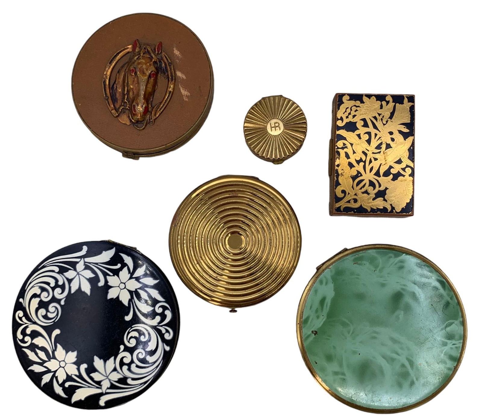 6 Vintage Cosmetic Beauty Compacts (1 of 12)