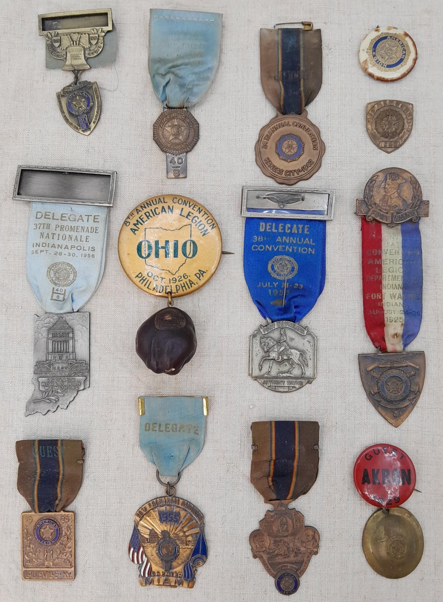 13 Early American Legion US Great War Veteran Ribbon Badges (1 of 7)