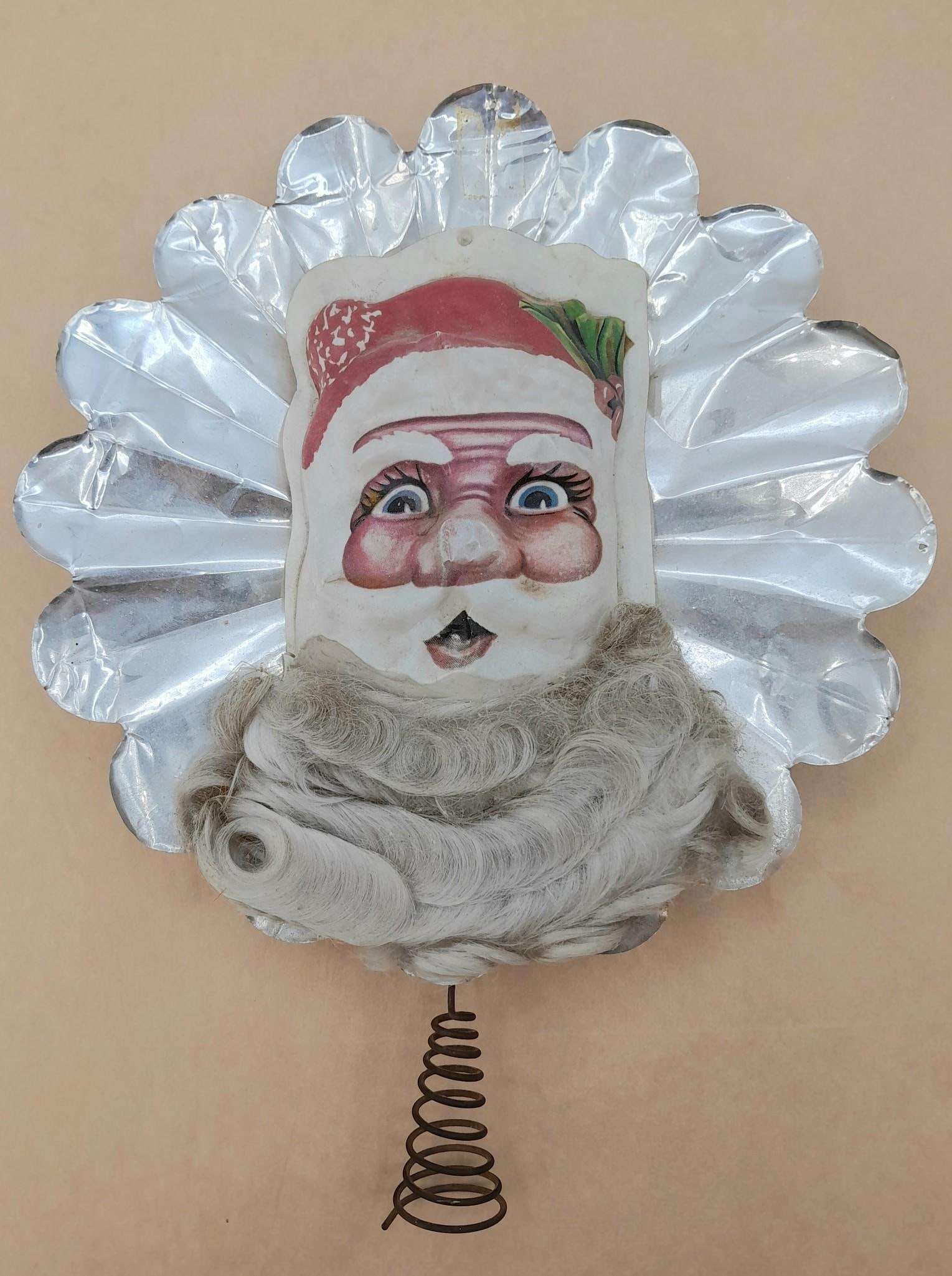 Antique Bearded Santa Christmas Tree Light Cover Topper (1 of 7)