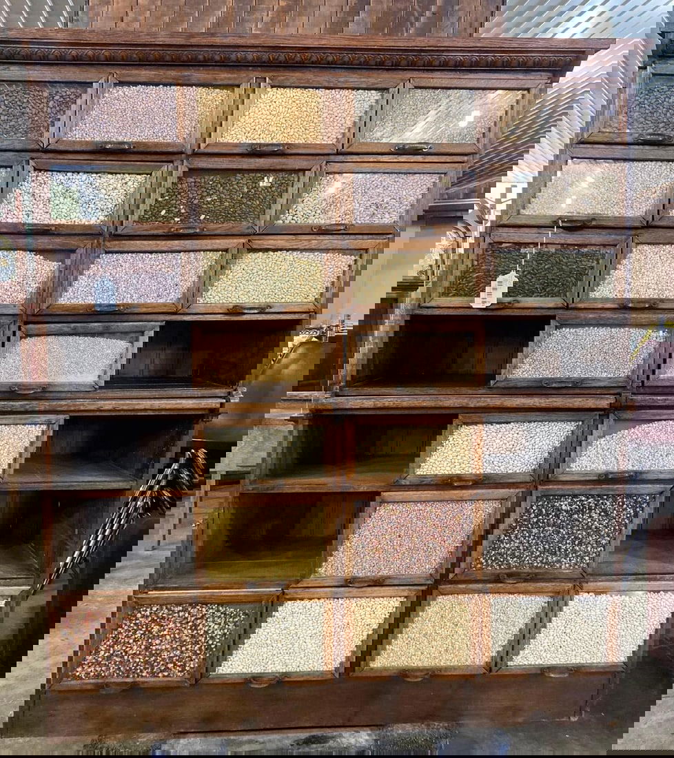 Early Oak Warren Co. Seed Cabinet (1 of 7)