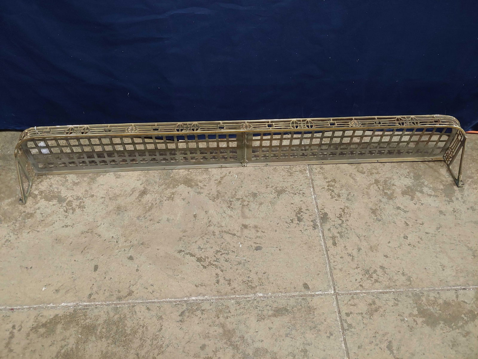 Antique RR Pullman Car Ornate Art Deco brass mantle/shelf (1 of 8)