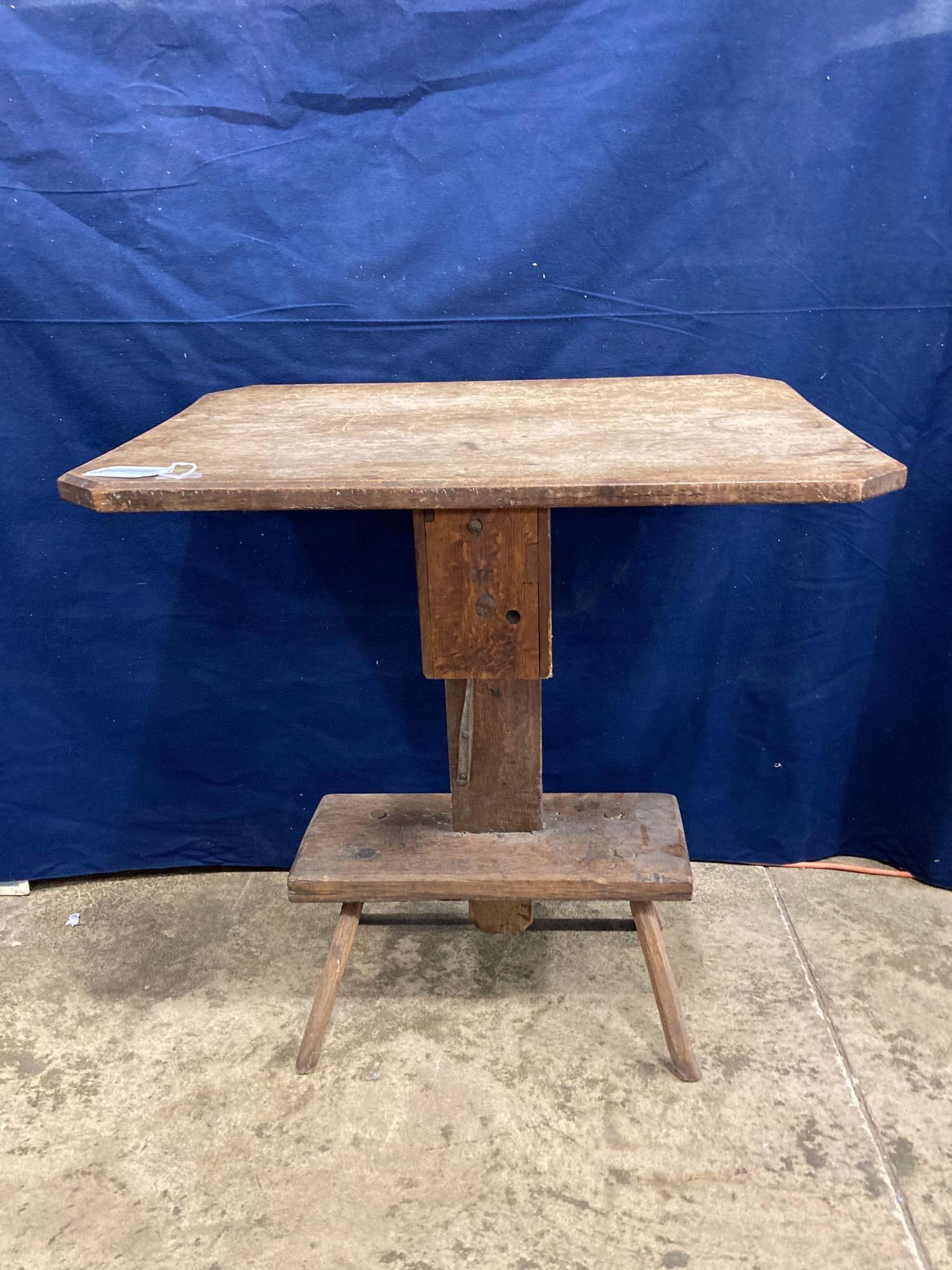Small primitive solid top table (1 of 5)