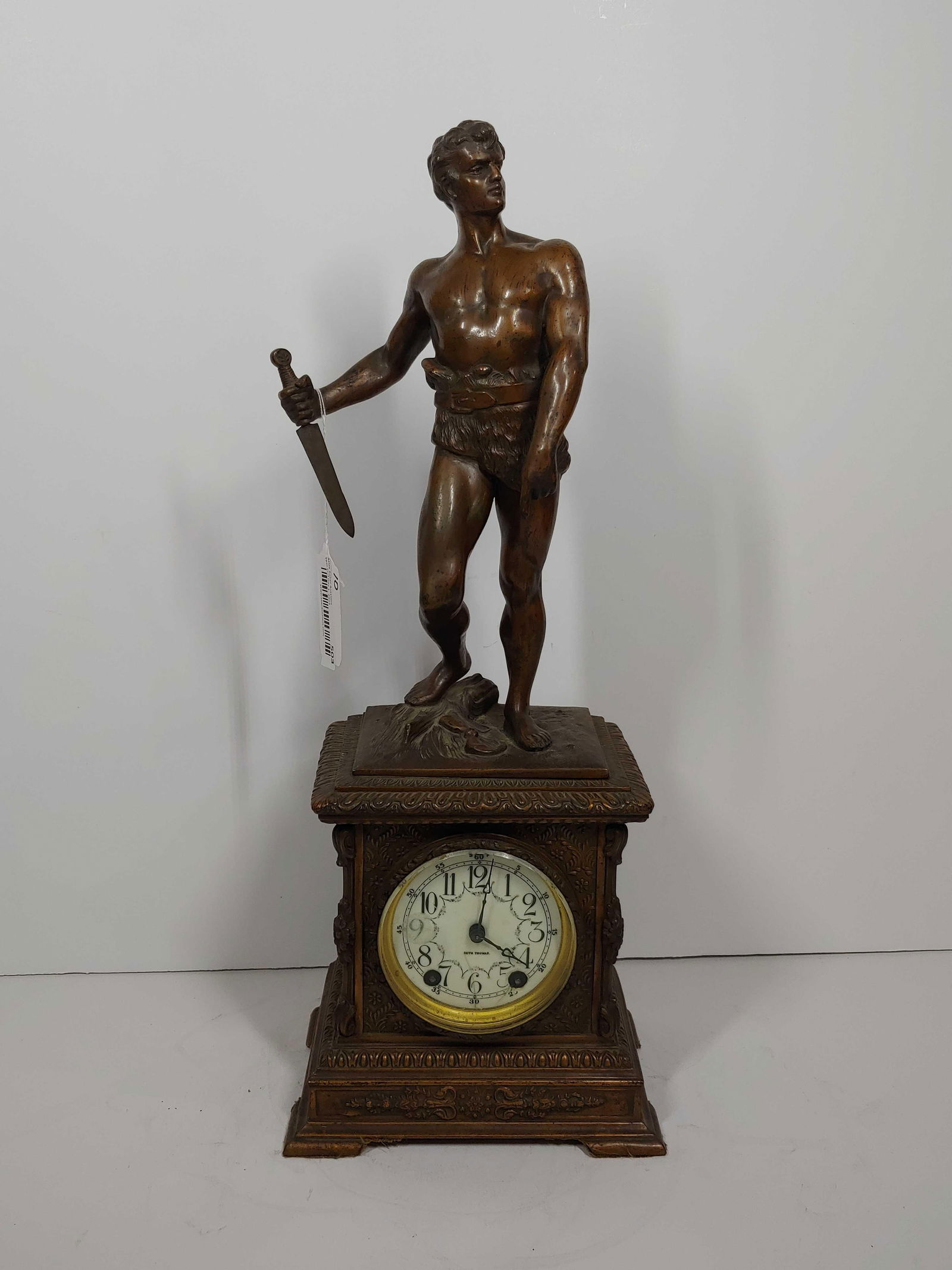 Outstanding Bronze Seth Thomas Tarzan figural clock (1 of 7)