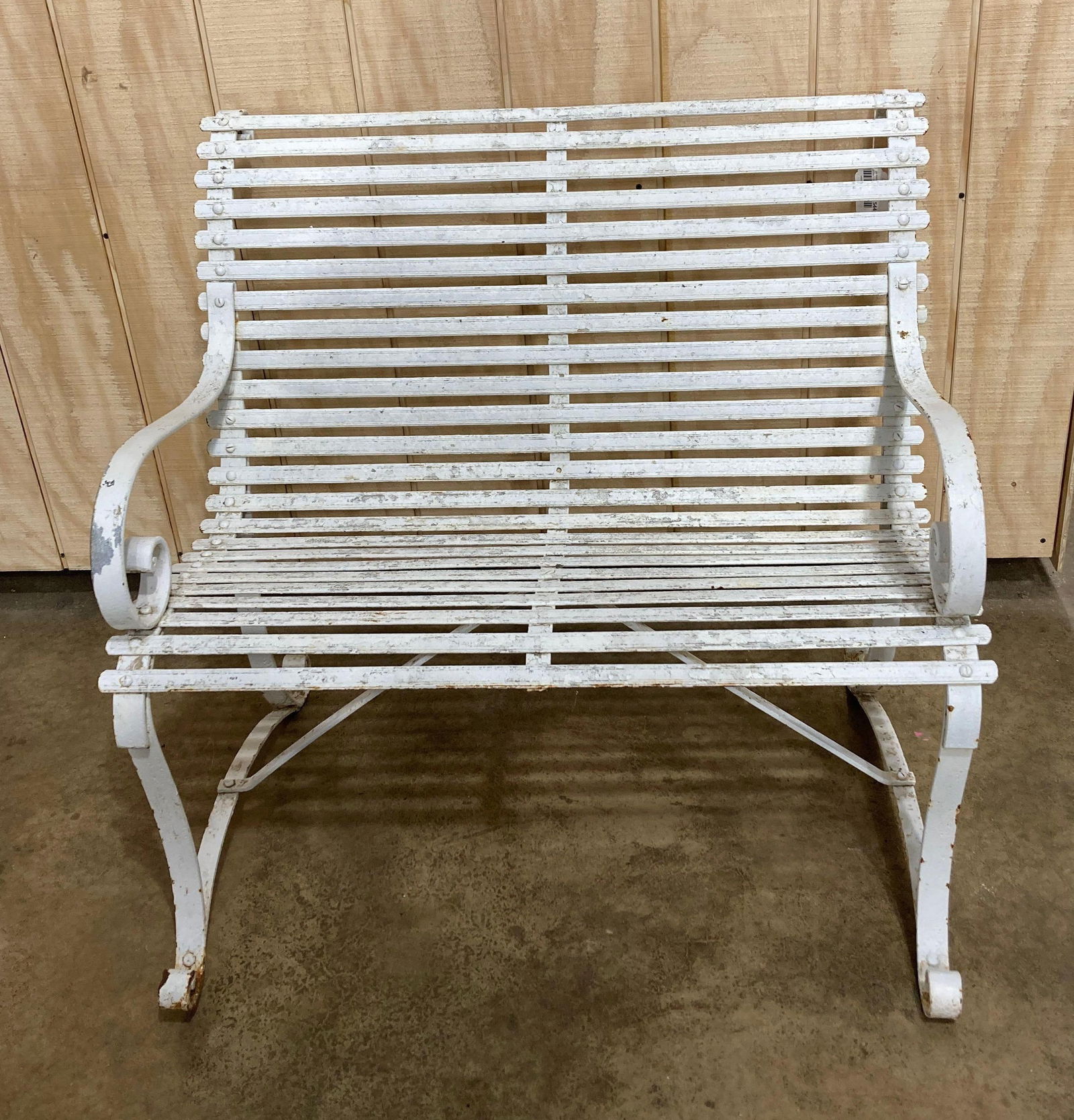 Rare early wrought-iron Park/Garden Bench (1 of 6)