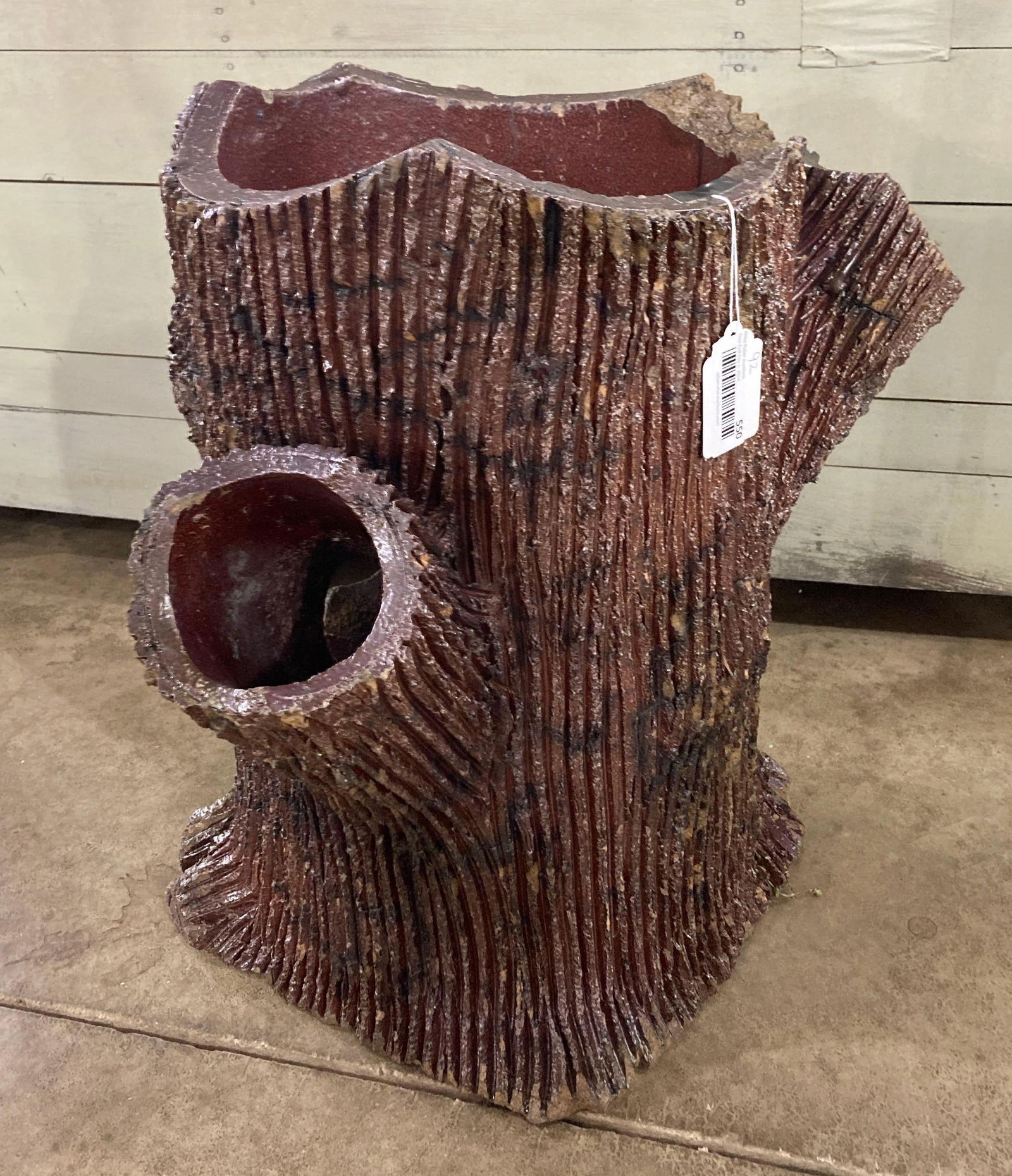 Antique "Uhrichsville" sewer tile tree stump (1 of 5)