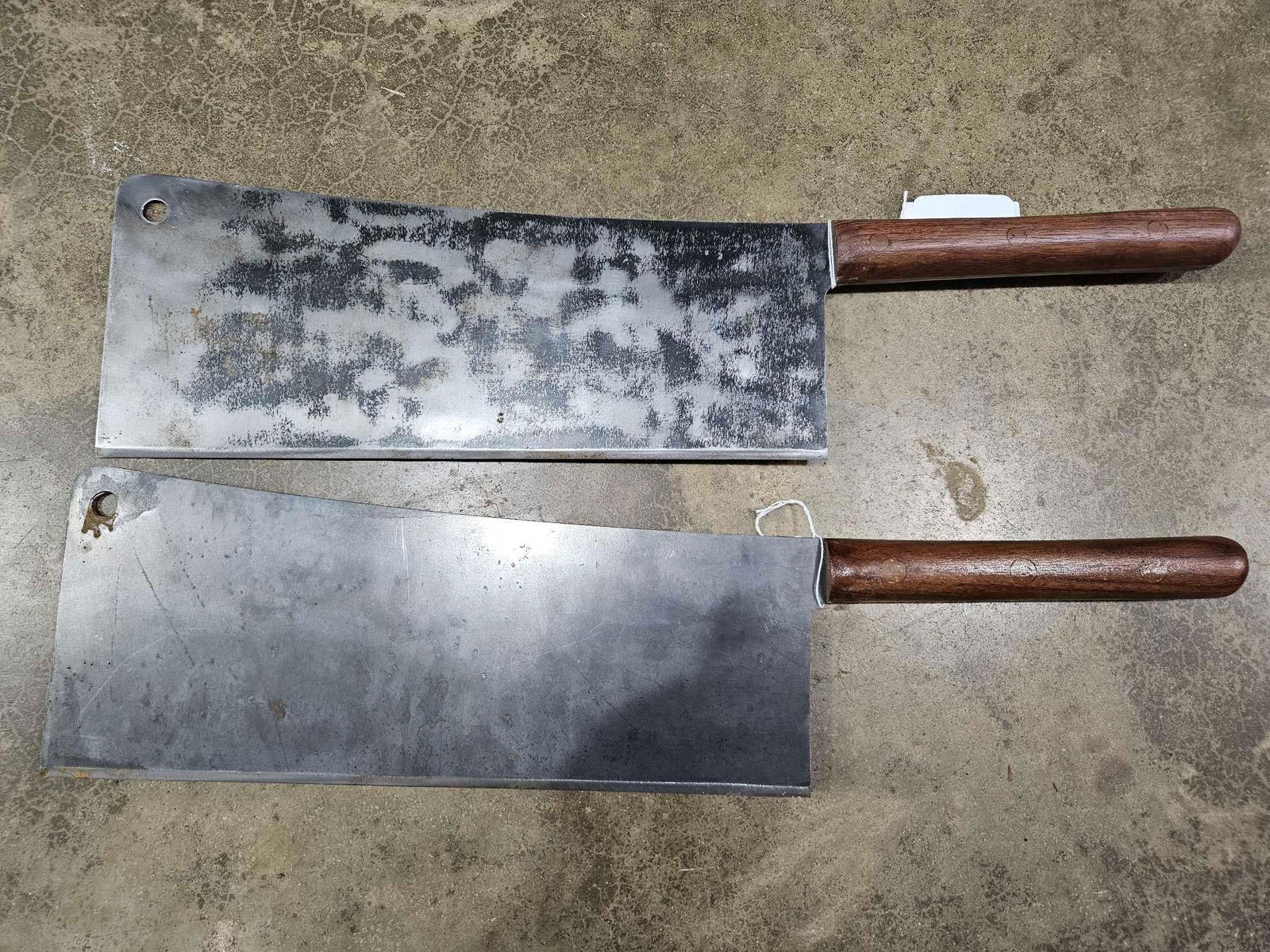 2- Large Blacksmith made meat cleavers (1 of 4)