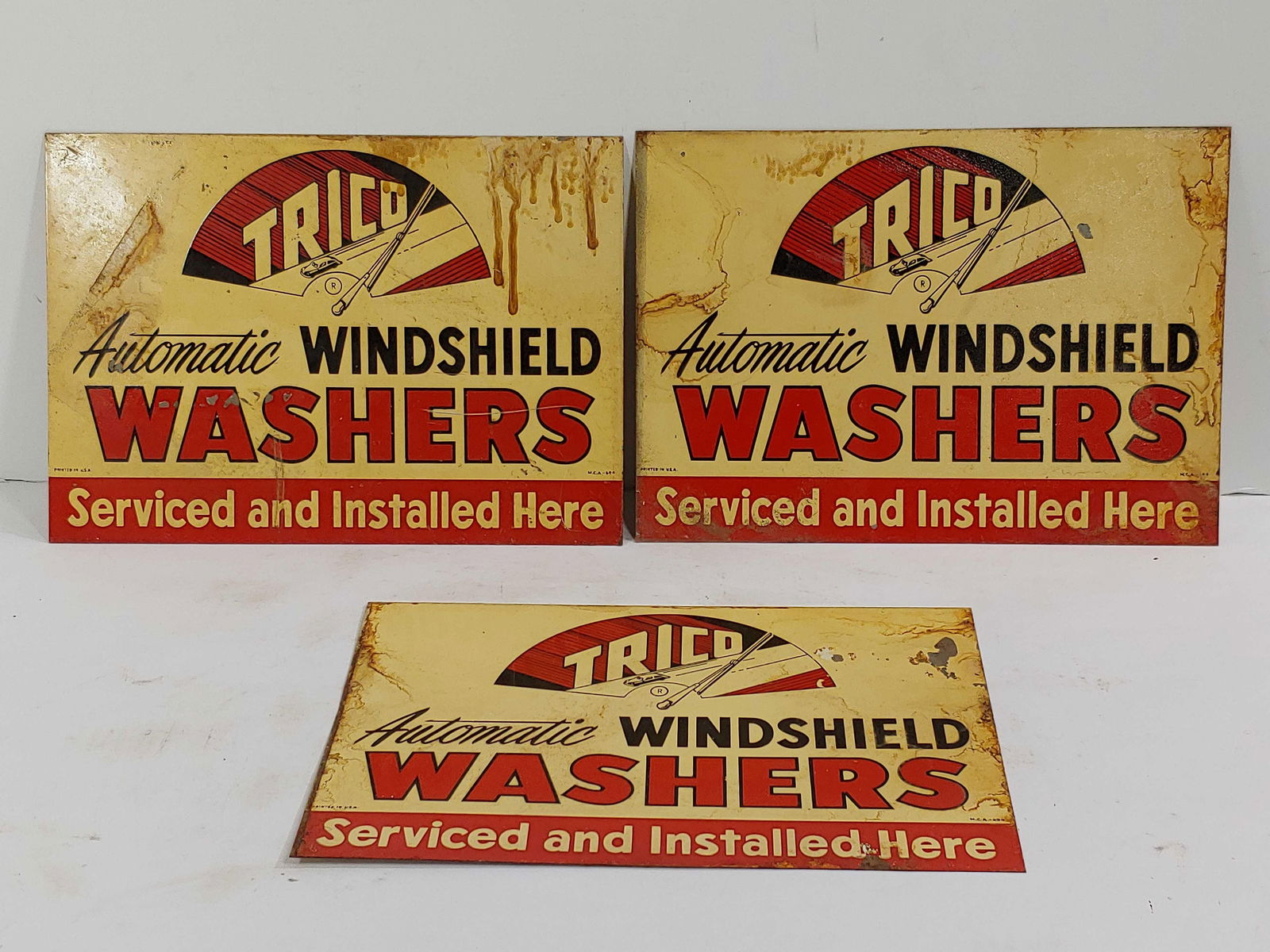 SST TRICO AUTOMATIC WINDSHIELD WASHERS SIGNS LOT OF 3 (1 of 5)