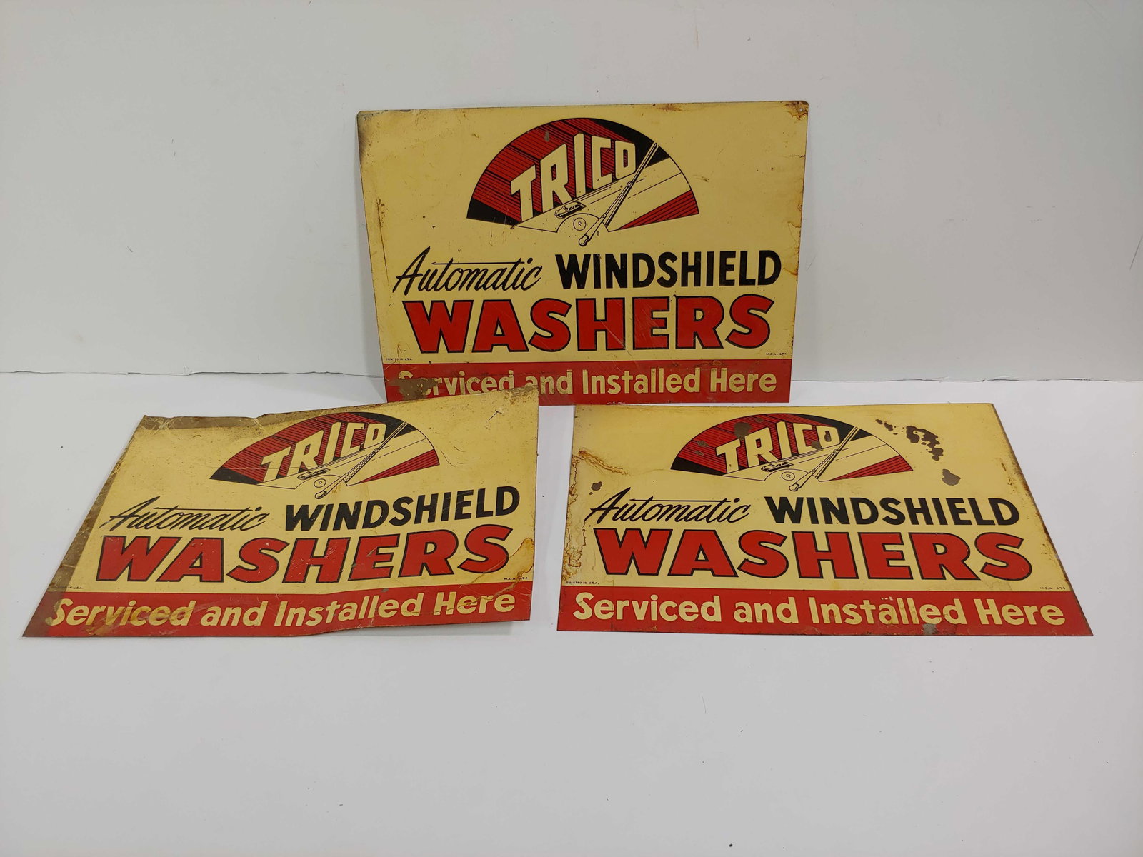 SST TRICO AUTOMATIC WINDSHIELD WASHERS SIGNS LOT OF 3 (1 of 5)