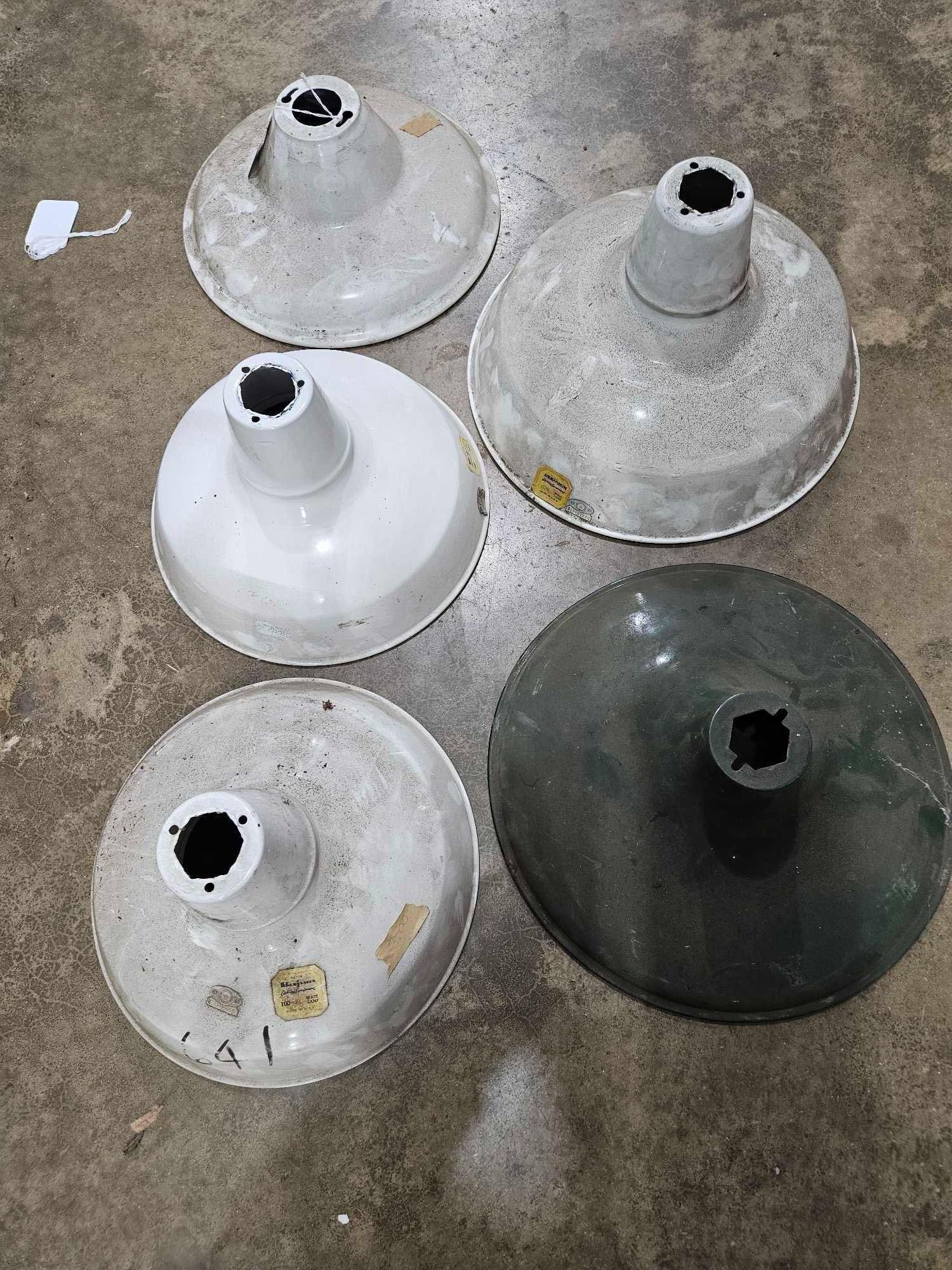 5- Various porcelain Station light shades (1 of 6)