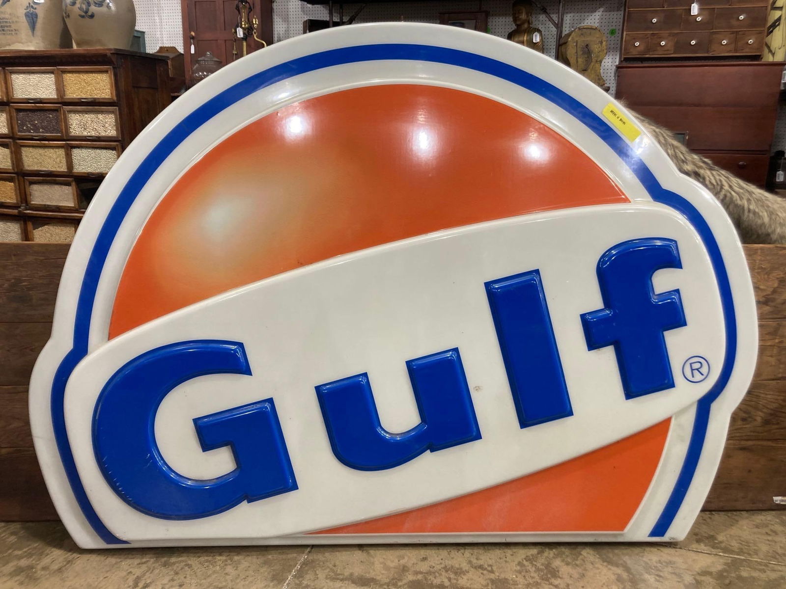 Large plastic Gulf sign (1 of 5)