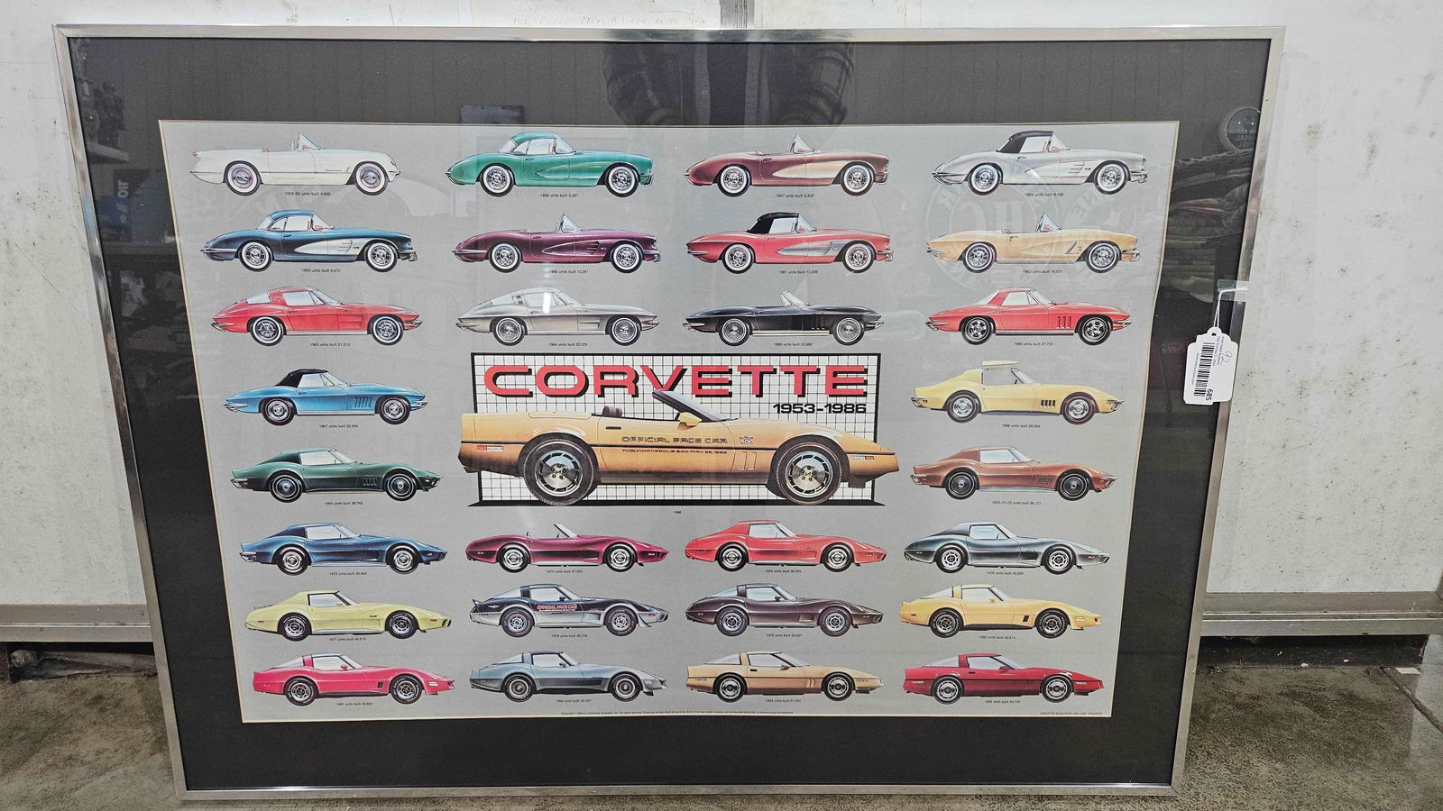 1986 70th Indianapolis 500 Corvette Pace Car poster (1 of 8)