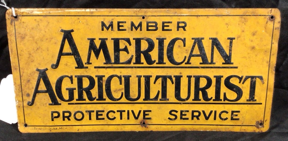 SST Member American Agriculturist embossed sign (1 of 6)