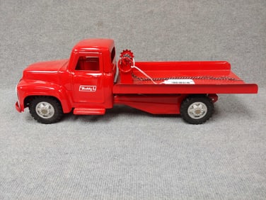 BUDDY L PRESSED STEEL FLATBED TRUCK