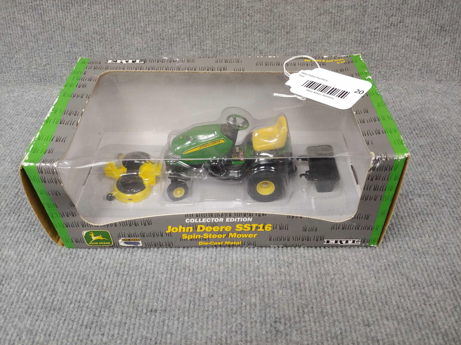 COLLECTORS EDITION JOHN DEERE SST16 SPIN STEER MOWER: ERTL, DIECAST 1/16TH SCALE