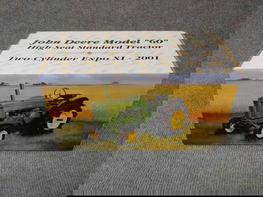 ERTL JOHN DEERE MODEL 60 HIGH SEAT WF HD STANDARD TRACTOR SPECIAL COLLECTOR EDITION 1955-1956 TOW