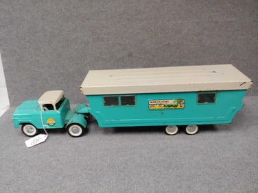 NYLINT FORD 6600 TRUCK AND TRAVEL TRAILER