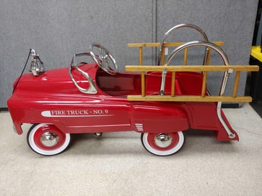 NO 9 FIRE TRUCK PEDAL CAR