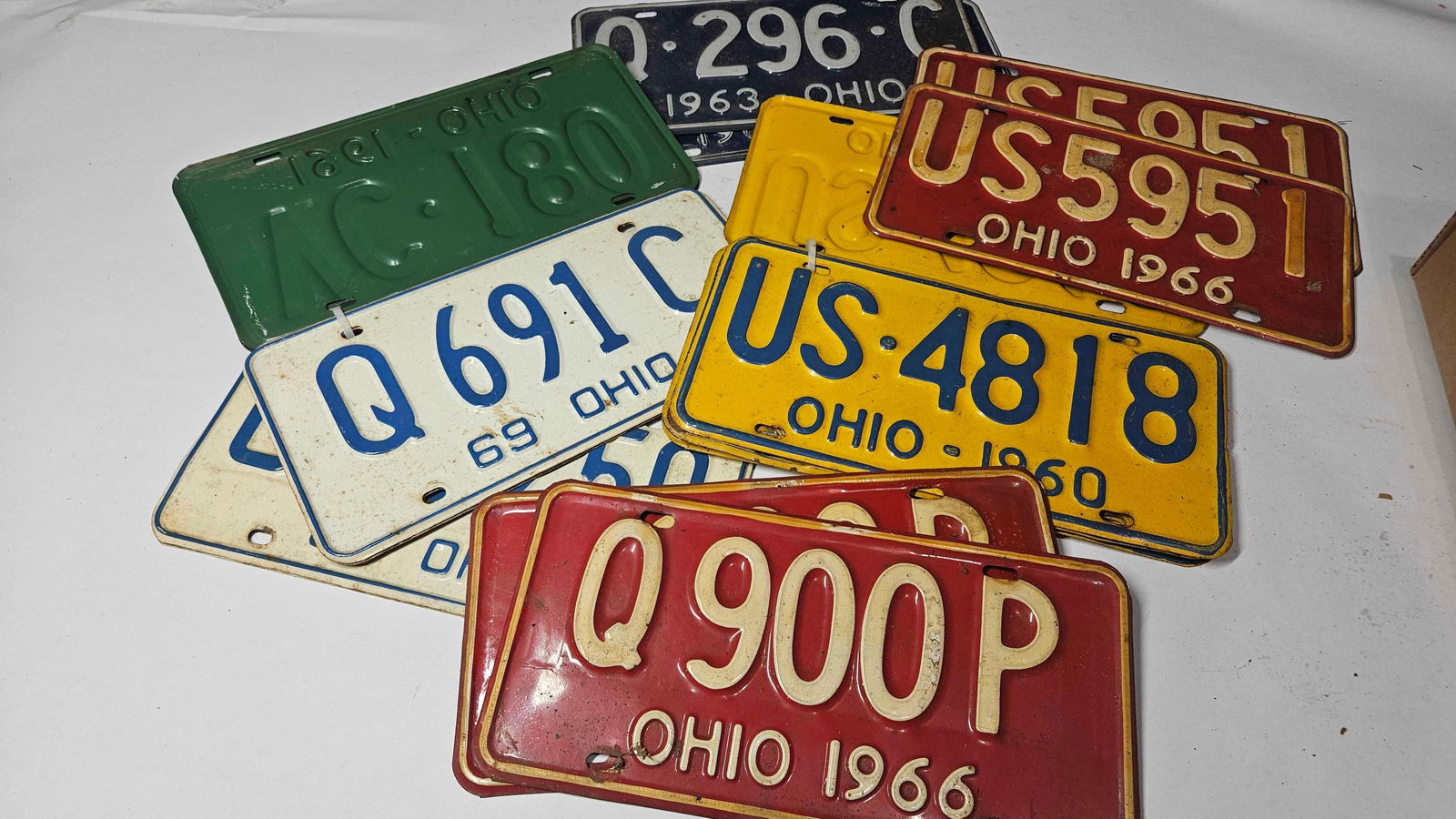 1960-1969 OHIO LICENSE PLATES: MANY MATCH PAIRS