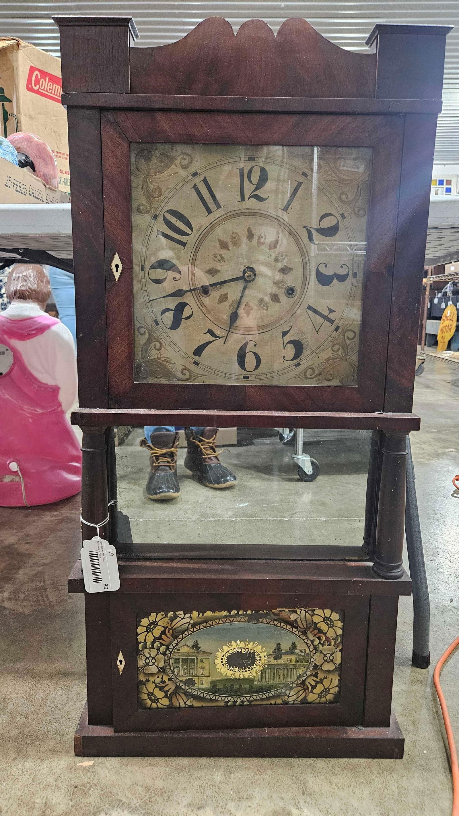 8 DAY REVERSE PAINTED WALL CLOCK (1 of 9)