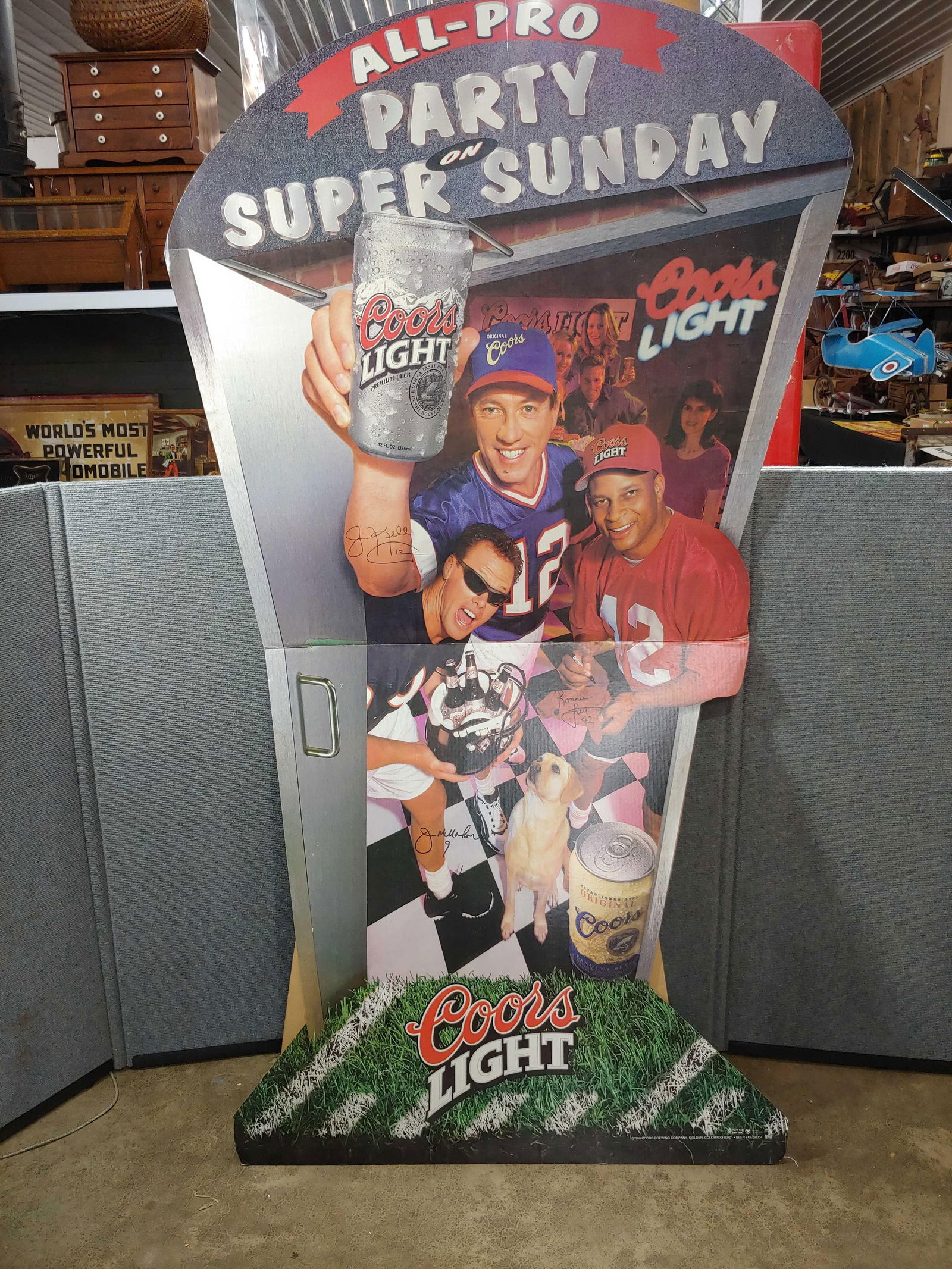 COORS LIGHT SUPER SUNDAY CARDBOARD SIGN (1 of 4)