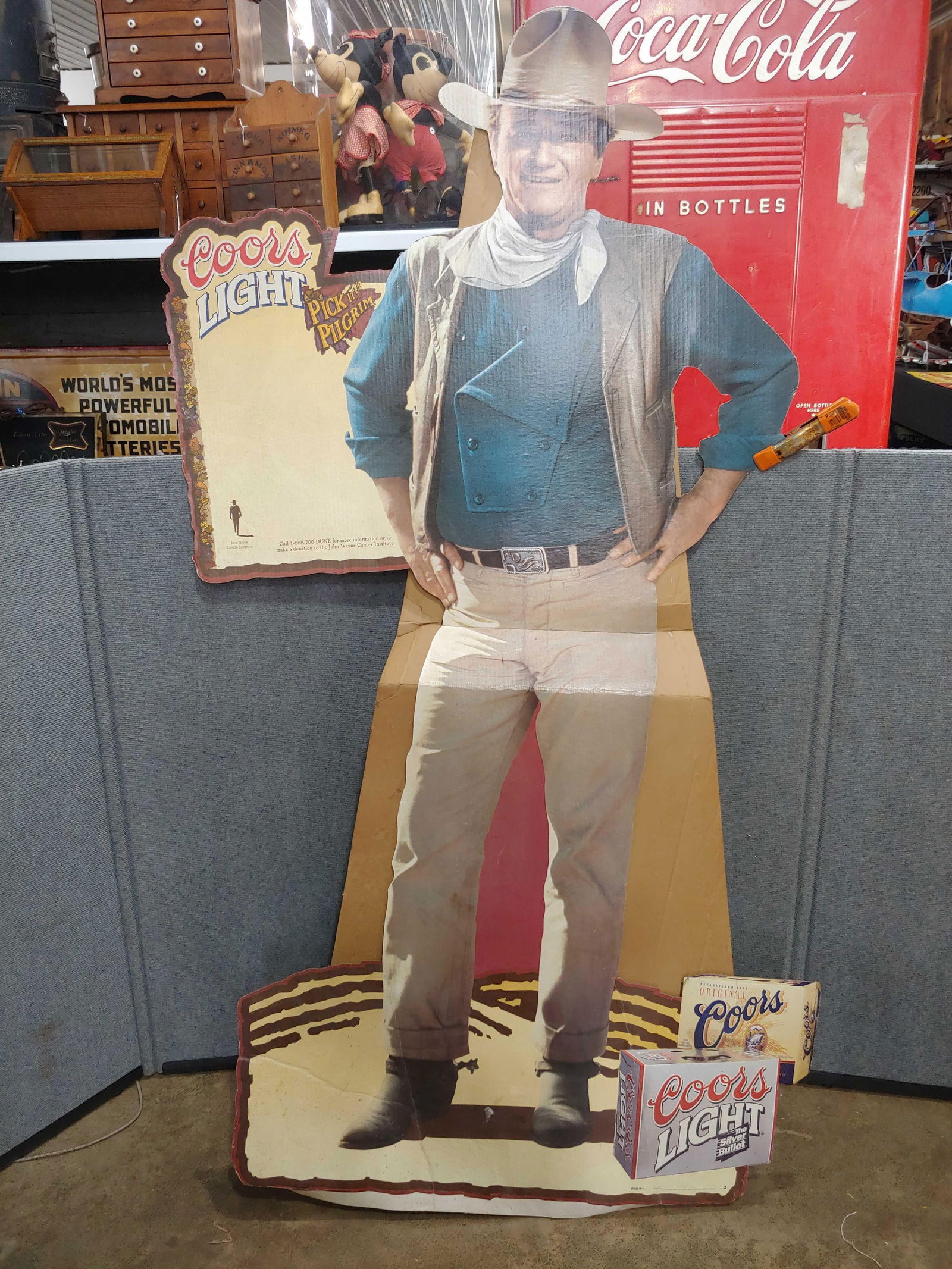JOHN WAYNE COORS LIGHT CARDBOARD LIFESIZE DISPLAY (1 of 4)