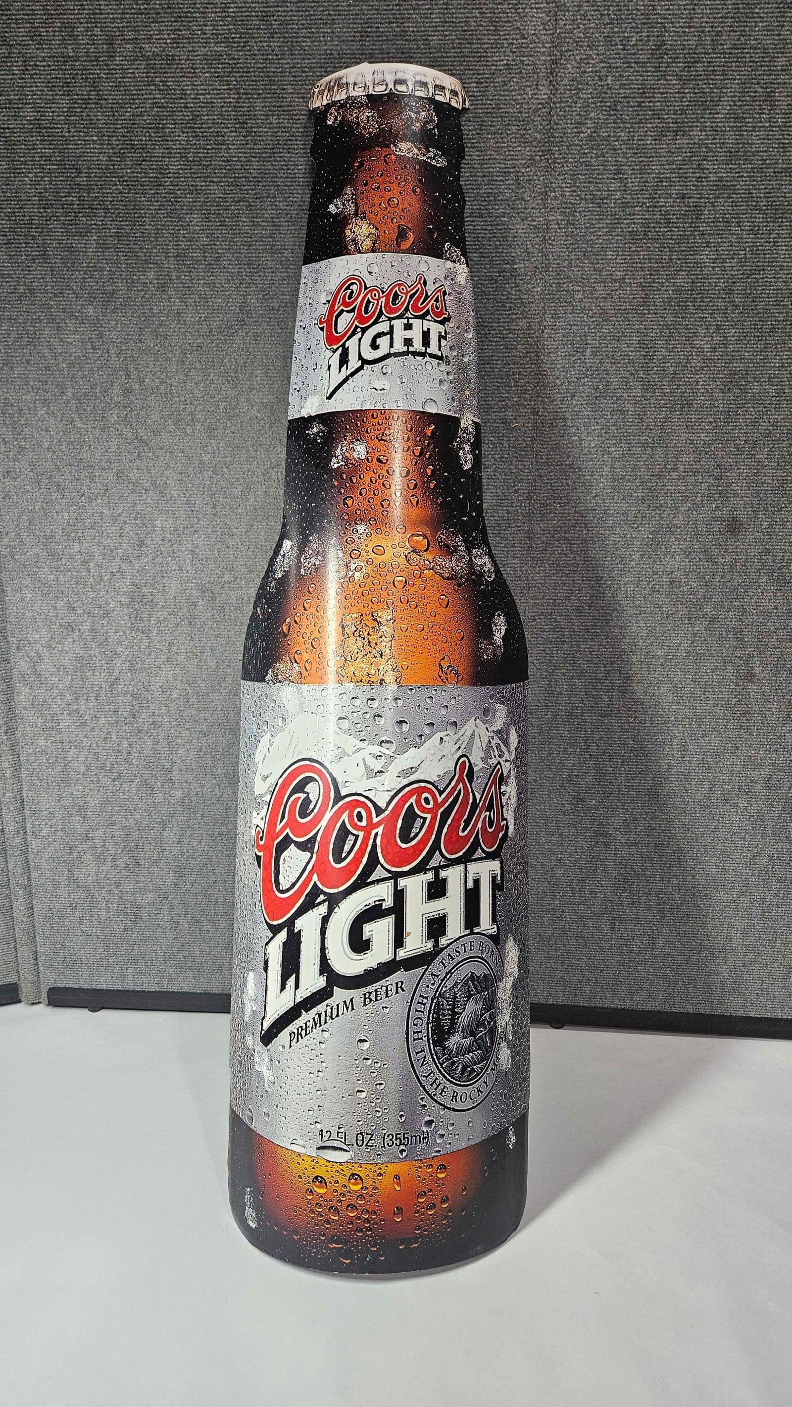 COORS LIGHT ROUNDED BEER BOTTLE SIGN (1 of 3)