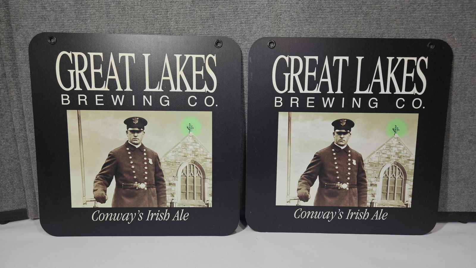 GREAT LAKES BREWING CO DOUBLE SIDED SIGNS (1 of 3)