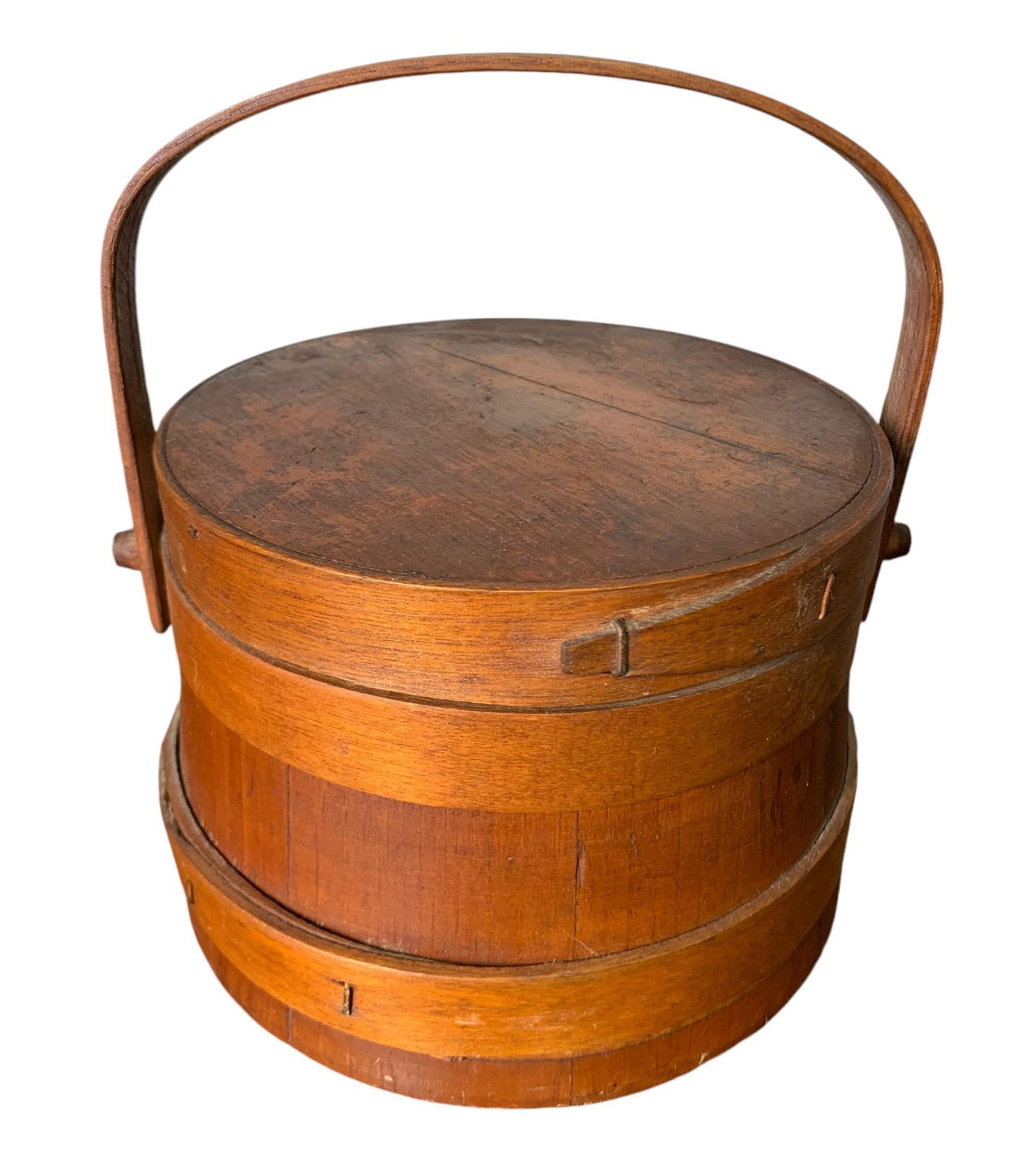 Miniature Antique Primitive Wooden Farmhouse Dry Goods Firkin (1 of 9)