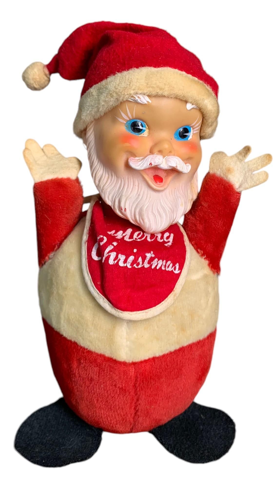 1950s Gunderful Creation Weeble Wobble Santa Plush Body GUND Bell Doll Toy (1 of 6)