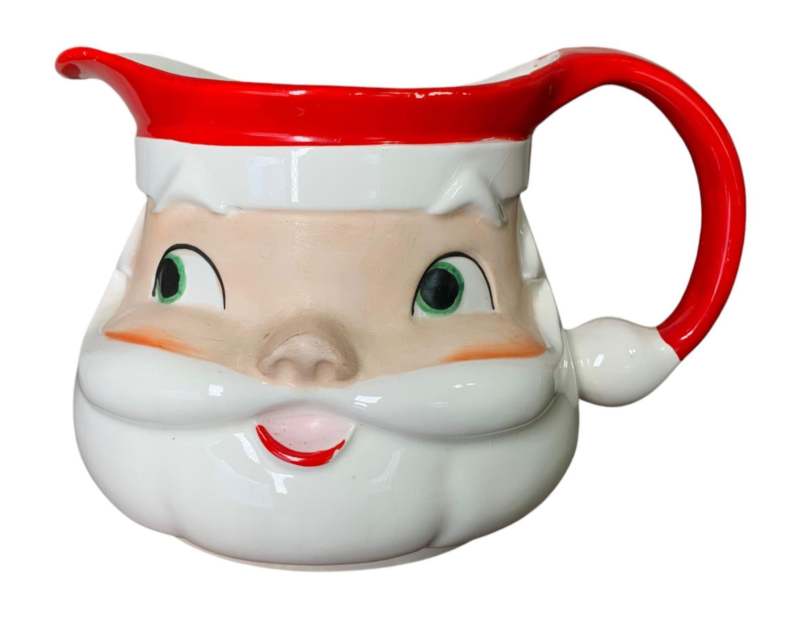 Mid Century Santa Claus Face Ceramic Milk Jug (1 of 7)