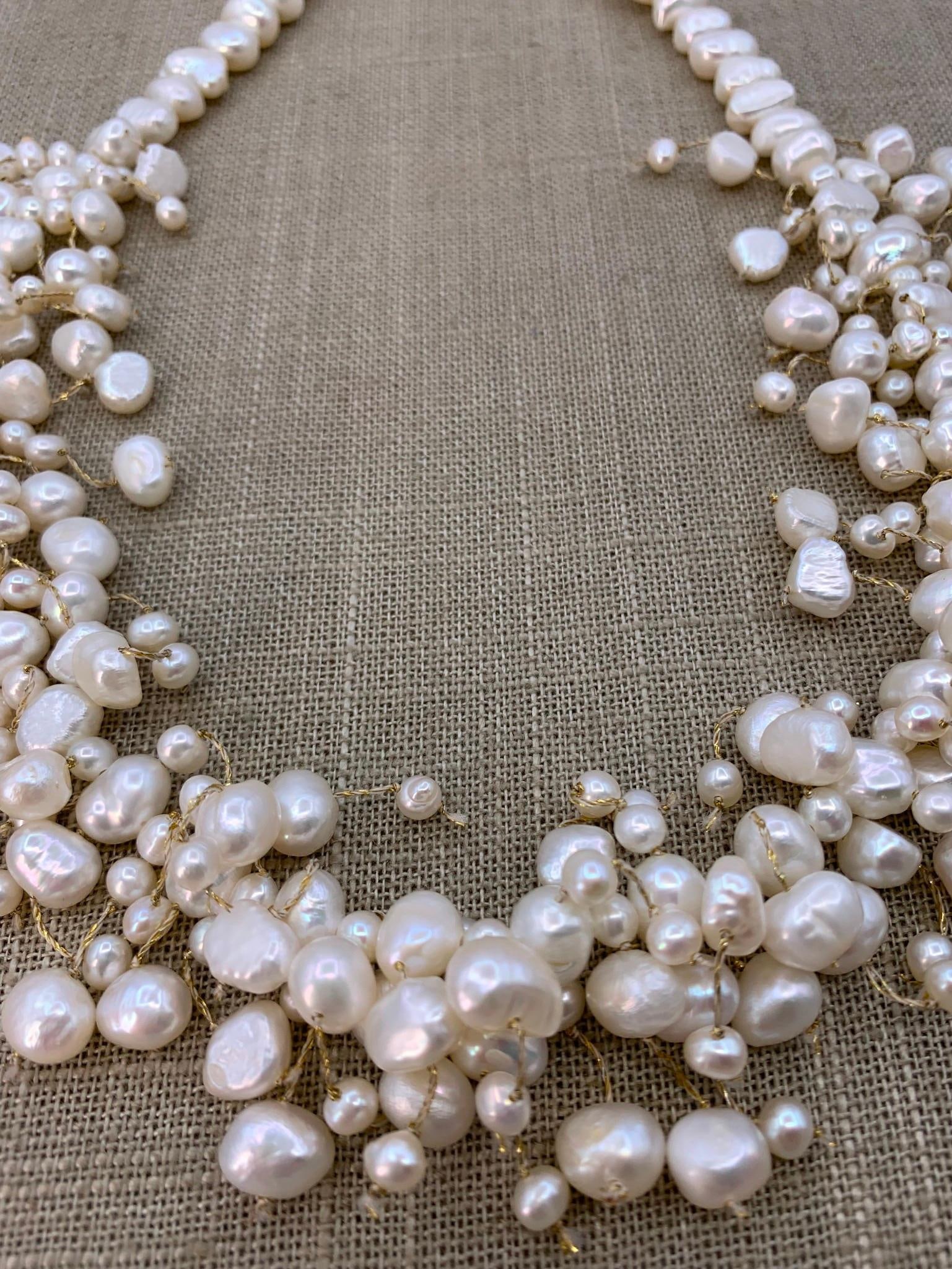 Exquisite Freshwater Pearl Necklace with Sterling Silver Clasp (1 of 8)