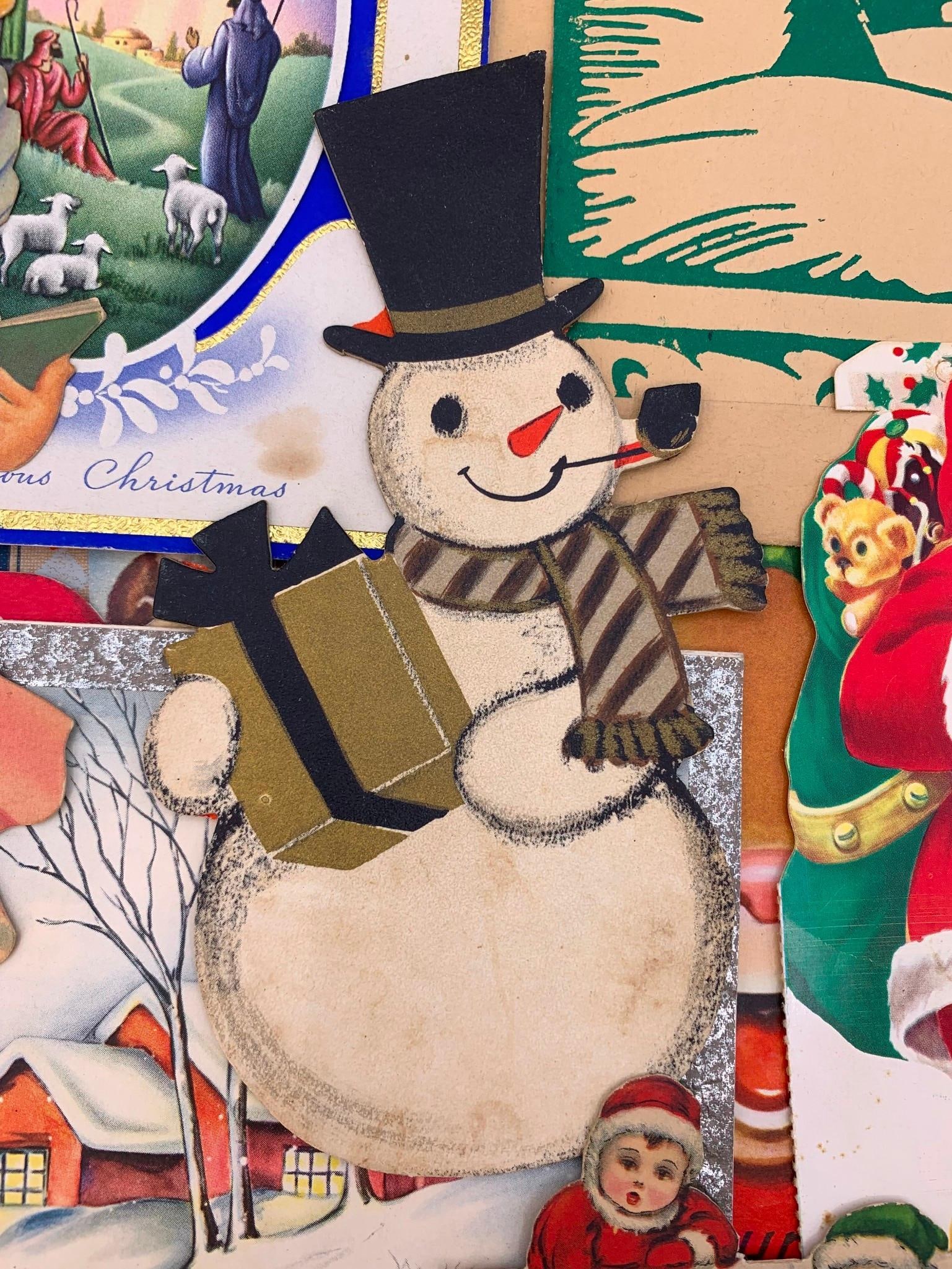 58 pc Vintage Christmas Card & Holiday Ephemera Lot (1 of 16)