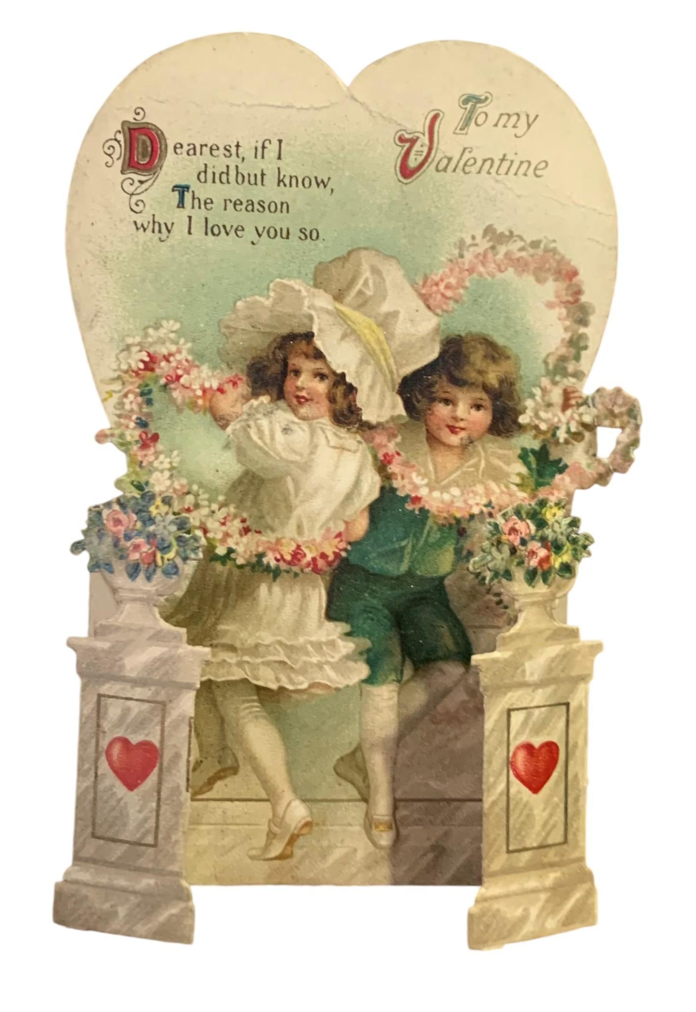 40 pc Antique to Vintage Valentines, Silk Trimmed Greeting Cards, Easter & Special Occasion Cards (1 of 16)