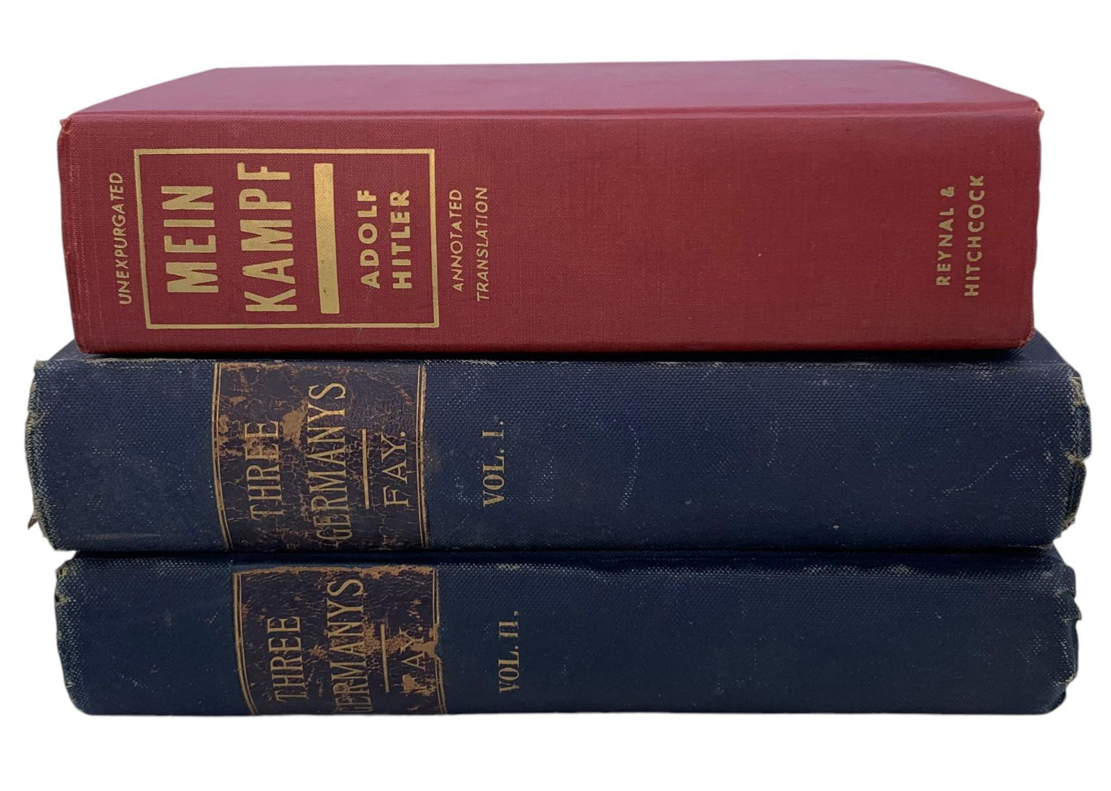 3 Early German Books: c1889 Three Germanys Fay Vol 1-2 & 1939 MEIN KAMPF (1 of 14)