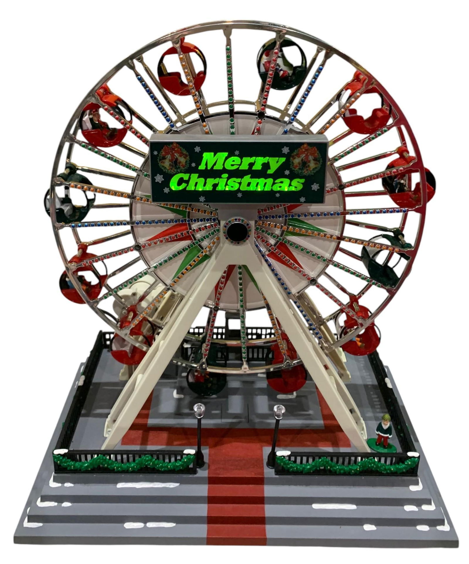 Battery or Plug-in Illuminated, Spinning, Musical Winter Wonder Ferris Wheel Christmas Decoration (1 of 12)